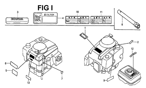 Fig-5 Diagram and Parts List for GXV340K2 Type DP2 Honda Engine
