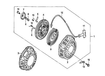 Fig-0 Diagram and Parts List for GX160U1 Type SMC7 Honda Engine