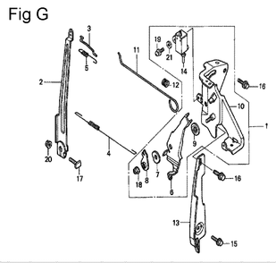Fig-7 Diagram and Parts List for GC160 Type QFC Honda Engine