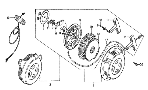 Fig-0 Diagram and Parts List for GX140 Type STR Honda Engine