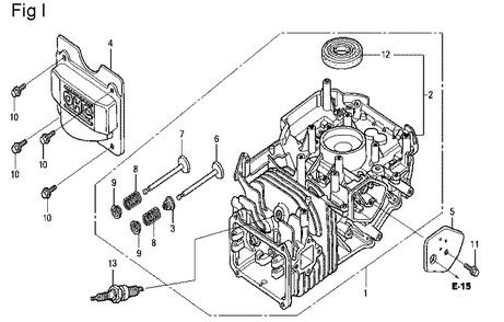 Fig-9 Diagram and Parts List for GCV160LA Type A1A Honda Engine