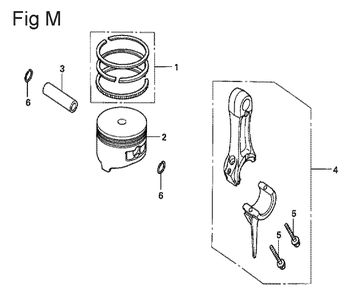 Fig-13 Diagram and Parts List for GX100U Type QE14 Honda Engine