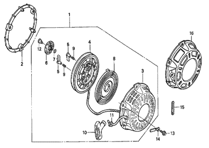 Fig-0 Diagram and Parts List for GX200 Type RG Honda Engine