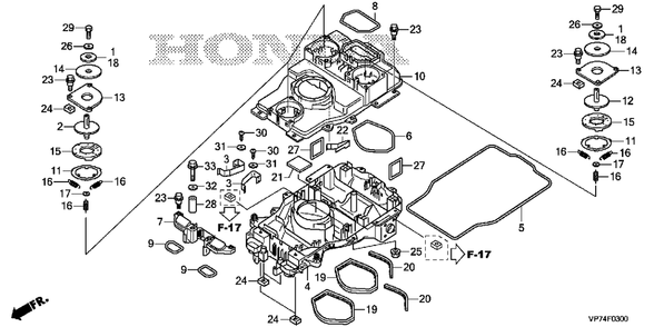 Part Location Diagram of 94103-04800 Honda Washer, Plain (4mm)