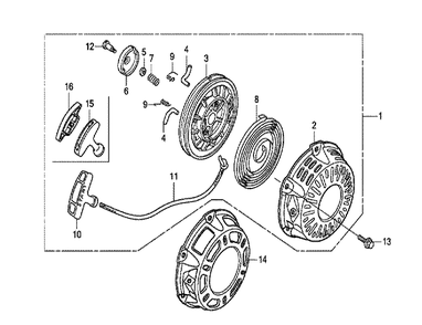 Fig-0 Diagram and Parts List for GX160UT1 Type QXF2 Honda Engine