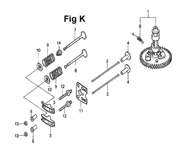 Fig-1 Diagram and Parts List for GXV160K1 Type A1 Honda Engine