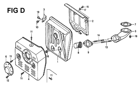 Fig-11 Diagram and Parts List for GXV340K2 Type DN Honda Engine