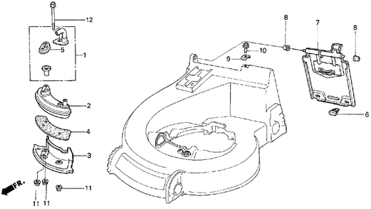 Part Location Diagram of 18325-959-000 Honda Plate, Muffler (Lower) (Not Available)