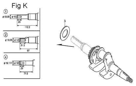 Fig-11 Diagram and Parts List for GC190LA Type VBAF Honda Engine