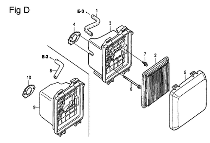 Fig-4 Diagram and Parts List for GCV190LA Type N5AP Honda Engine