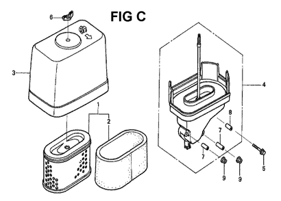 Fig-10 Diagram and Parts List for GXV340K2 Type DX3 Honda Engine