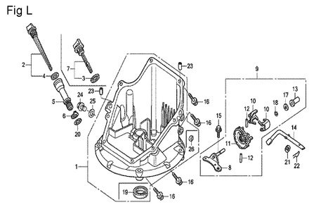 Fig-12 Diagram and Parts List for GCV160LA0 Type BHH Honda Engine