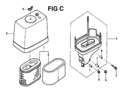 Fig-3 Diagram and Parts List for GXV340K2 Type DN Honda Engine