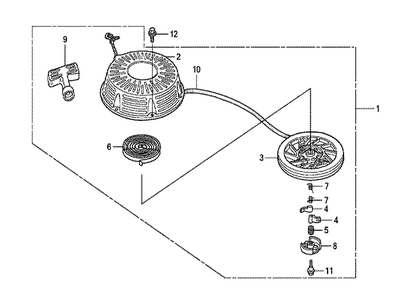 Fig-0 Diagram and Parts List for GXV530R Type QRA5 Honda Engine