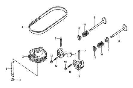 Fig-0 Diagram and Parts List for GCV190LA Type BHH Honda Engine