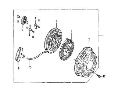 Fig-0 Diagram and Parts List for GX120K1 (SWX4)(43-9099999) Honda Engine