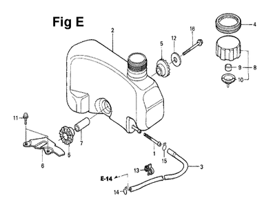 Fig-3 Diagram and Parts List for GXV120 Type N2T Honda Engine
