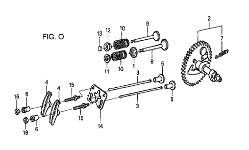 Fig-15 Diagram and Parts List for GX120T1 Type TX2 Honda Engine