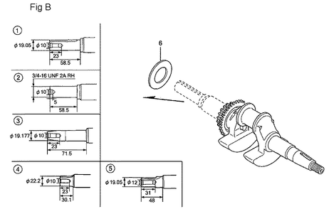 Fig-2 Diagram and Parts List for GC160LA Type VHA Honda Engine
