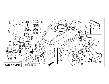 Fan cover Diagram and Parts List for GCV160-LA0S3-ED  Honda Engine