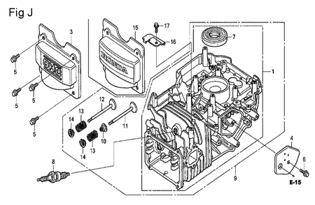 Fig-10 Diagram and Parts List for GCV160LA0 Type S1M Honda Engine