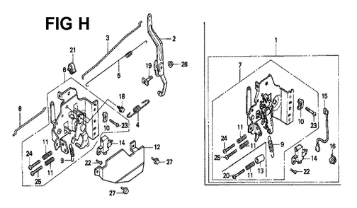 Fig-1 Diagram and Parts List for GXV160 Type P Honda Engine