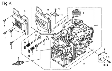 Fig-11 Diagram and Parts List for GCV160LA0 Type E1A2 Honda Engine