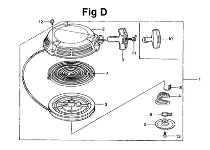 Fig-6 Diagram and Parts List for GXV120 Type A1L2 Honda Engine