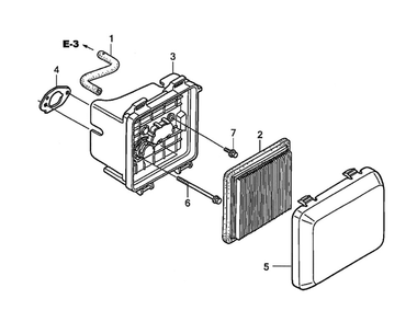 Air Cleaner Diagram and Parts List for GCV190-LABHH-ED  Honda Engine