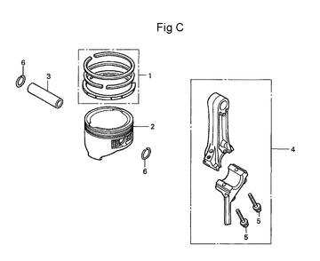Fig-3 Diagram and Parts List for GC160A Type DEAF Honda Engine