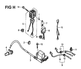 Fig-1 Diagram and Parts List for GXV340K2 Type DN Honda Engine