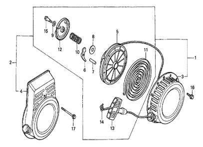 Fig-0 Diagram and Parts List for G100K1 Type SJ Honda Engine