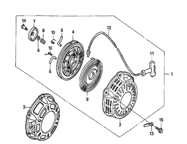 Fig-0 Diagram and Parts List for GX160U1 Type VPR7 Honda Engine