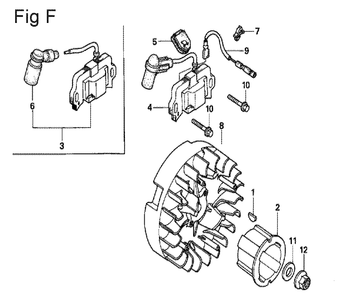 Fig-6 Diagram and Parts List for GX100U Type QA2 Honda Engine