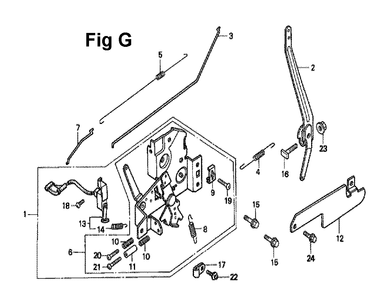 Fig-9 Diagram and Parts List for GXV140 Type N1S Honda Engine