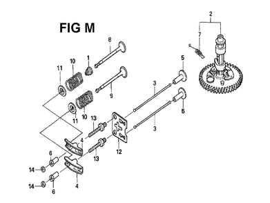 Fig-12 Diagram and Parts List for GXV160H2 Type N1F Honda Engine