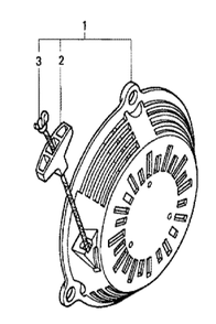 Fig-0 Diagram and Parts List for GC135 Type QFJ Honda Engine