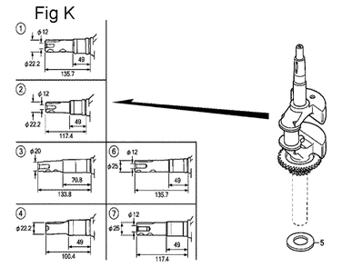 Fig-11 Diagram and Parts List for GSV190A Type A4G7 Honda Engine