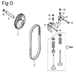 Fig-15 Diagram and Parts List for GC160A Type QHE4 Honda Engine