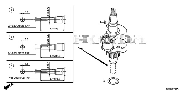 Crankshaft Diagram and Parts List for GXV800IRH (Type QYX4)(GJALH-1000001-9999999) Honda Engine