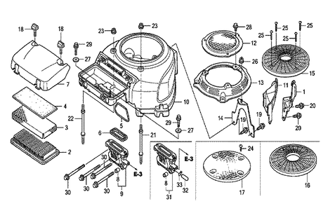 Fig-0 Diagram and Parts List for GXV530U Type PXA1 Honda Engine