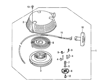 Fig-0 Diagram and Parts List for GXV160H2 Type SFNR Honda Engine