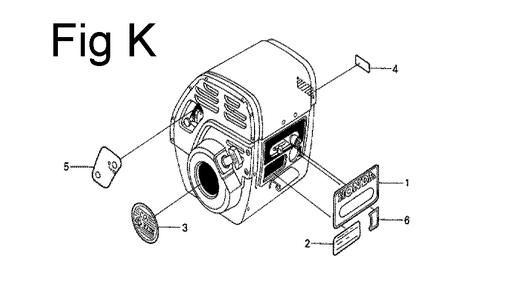Fig-11 Diagram and Parts List for G100 Type MR Honda Engine