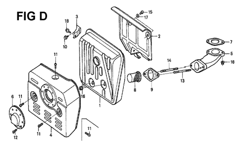 Fig-2 Diagram and Parts List for GXV340K2 Type DP2 Honda Engine