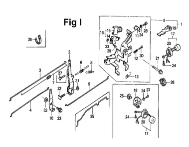 Fig-14 Diagram and Parts List for GXV340 Type DN Honda Engine