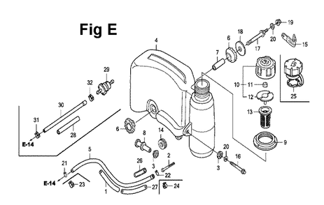 Fig-10 Diagram and Parts List for GXV160UH2 Type SFY Honda Engine