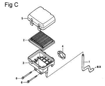 Fig-3 Diagram and Parts List for GC135 Type VXA Honda Engine