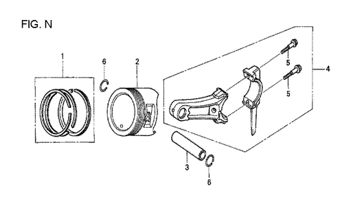 Fig-14 Diagram and Parts List for GX120T1 Type QD Honda Engine