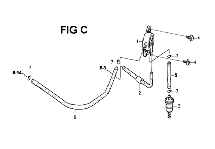 Fig-3 Diagram and Parts List for GXV530 U4-1070150 Honda Engine