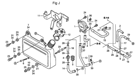 Fig-10 Diagram and Parts List for GC160LA Type VHA Honda Engine